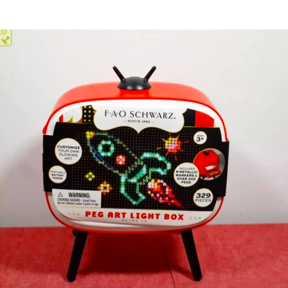 FAO Schwarz Red Peg Art Light Box